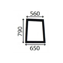 Cab Glass- Curved LH Side Window- Green Tint suitable for Fiat -