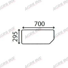 Cab Glass- Lower Rear- Green Tint suitable for Ford &amp; Fordson -  82000485