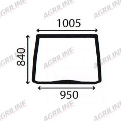 Cab Glass- Curved Front Window- Green Tint suitable for Ford & Fordson - 83995040