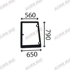 Cab Glass- Curved LH Side Window- Green Tint suitable for New Holland -