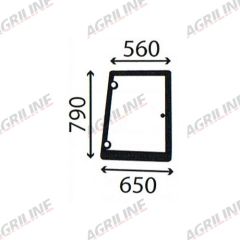 Cab Glass- Curved RH Side Window- Green Tint suitable for New Holland -