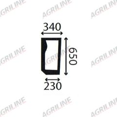 Cab Glass- LH Lower Front- Green Tint suitable for Ford &amp; Fordson -  82001923