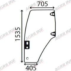 Cab Glass- Curved LH Door- Green Tint suitable for New Holland -