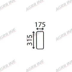 Cab Glass- Lower Front- Clear suitable for Ford &amp; Fordson -  81827479