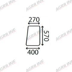 Cab Glass- Front Sliding Side Window- Clear suitable for Ford &amp; Fordson -  81822890