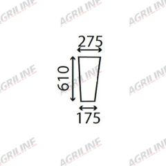Cab Glass- LH Lower Front- Clear suitable for Ford &amp; Fordson -  83931986