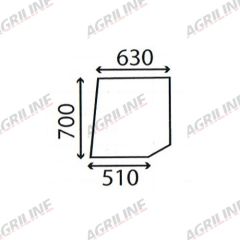 Cab Glass- LH Top Door- Clear suitable for Ford &amp; Fordson -  83932008
