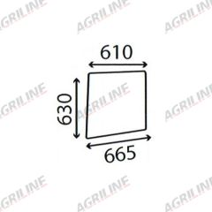 Cab Glass- LH Top Door- Clear suitable for Ford &amp; Fordson -  83944252