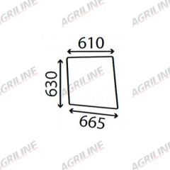 Cab Glass- RH Top Door- Clear suitable for Ford &amp; Fordson -  83944242