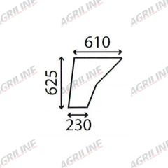 Cab Glass- LH Lower Door- Clear suitable for Ford &amp; Fordson -  83944253