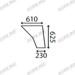 Cab Glass- RH Lower Doorr- Clear suitable for Ford &amp; Fordson -  83944241