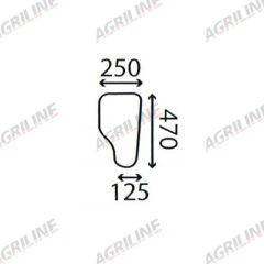 Cab Glass- LH Lower Front (10mm)- Clear suitable for Ford &amp; Fordson -  83952305