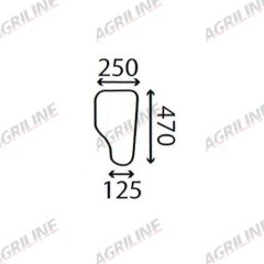 Cab Glass- LH Lower Front- Clear suitable for Ford &amp; Fordson -  83925760