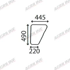 Cab Glass- Lower Door- Clear suitable for Ford &amp; Fordson -  83914254