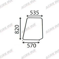 Cab Glass- Top Door- Clear suitable for Ford &amp; Fordson -  83914256