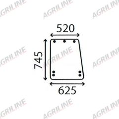 Cab Glass- Opening Side Window- Clear suitable for Ford &amp; Fordson -  83904554
