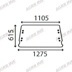 Cab Glass - Rear Window - 83909853 suitable for Ford &amp; Fordson -  83909853