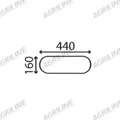 Cab Glass - Lower Rear - 83909609 suitable for Ford &amp; Fordson -  83909609