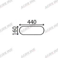 Cab Glass - Lower Rear - 83911750 suitable for Ford &amp; Fordson -  83911750