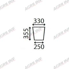 Cab Glass- Lower Front Window - Green Tint suitable for Massey Ferguson - 3389391M1