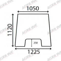 Cab Glass- Front Window - Green Tint suitable for Massey Ferguson - 3385240M3 3385240M5