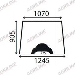 Cab Glass- Front Window - Green Tint suitable for Massey Ferguson -  3806573M1