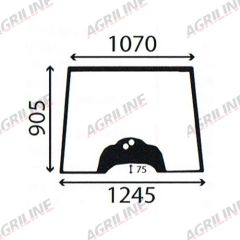 Cab Glass- Front Window - Green Tint suitable for Massey Ferguson -  3821747M1