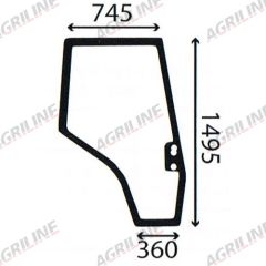 Cab Glass- Curved RH Door - Clear suitable for Massey Ferguson -  3804658M1