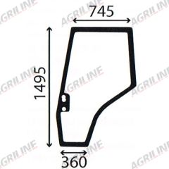 Cab Glass- Curved LH Door - Clear suitable for Massey Ferguson -  3804659M1