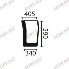 Cab Glass- Curved LH Lower Front - Green Tint suitable for Massey Ferguson -  3804553M1