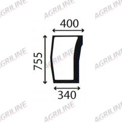 Cab Glass- Curved RH Lower Front - Clear suitable for Massey Ferguson -  3806588M1