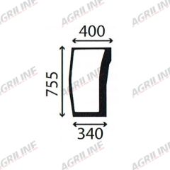 Cab Glass- Curved RH Lower Front - Green Tint suitable for Massey Ferguson -  3806702M1