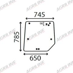 Cab Glass - Rear Window - 3806581M2 suitable for Massey Ferguson -  3806581M2