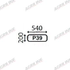 Cab Glass- Lower Rear - Clear suitable for Massey Ferguson -  3804726M2