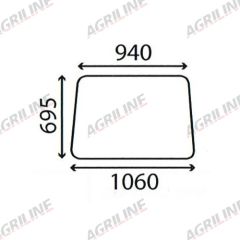 Cab Glass- Front Window - Clear suitable for Massey Ferguson -  1670361M1