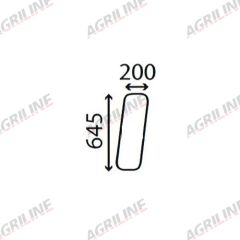 Cab Glass- Lower Front Window - Green Tint suitable for Massey Ferguson - 1665676M1 1665676M2