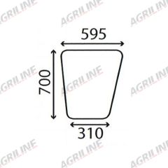 Cab Glass- Lower Door - Clear suitable for Massey Ferguson - 1699454M1