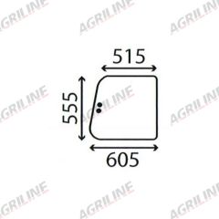 Cab Glass- Sliding Top Door - Clear suitable for Massey Ferguson -  1875902M2
