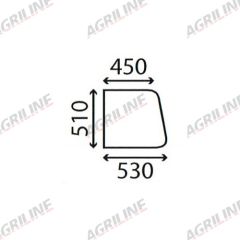 Cab Glass- Fixed Top Door - Clear suitable for Massey Ferguson -  1698162M1