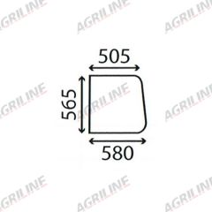Cab Glass- Fixed Top Door - Clear suitable for Massey Ferguson - 1875901M3