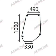 Cab Glass- Door - Green Tint suitable for Massey Ferguson -  3301841M1  3301841M2  3301841M3