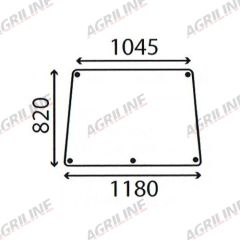 Cab Glass- Front Window - Green Tint suitable for Massey Ferguson -  3301875M3