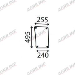 Cab Glass- Lower Front Window - Green Tint suitable for Massey Ferguson -  3301879M3  3301880M4