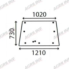 Cab Glass - Rear Window - 3306547M2 suitable for Massey Ferguson -  3303023M1 3303023M2 3306547M1