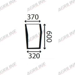 Cab Glass- Curved LH Lower Front - Green Tint suitable for Massey Ferguson -  3902149M1