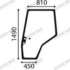 Cab Glass- Curved LH Door - Green Tint suitable for Massey Ferguson -  3907221M1