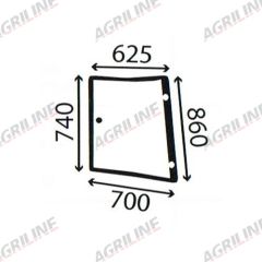 Cab Glass- Curved LH Corner - Green Tint suitable for Massey Ferguson -  3902130M1