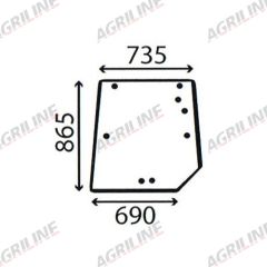 Cab Glass - Rear Window - 3902141M1 suitable for Massey Ferguson -  3902141M1