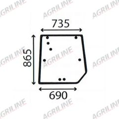 Cab Glass - Rear Window - 3715438M1 suitable for Massey Ferguson -  3715438M1