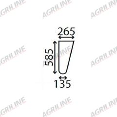 Cab Glass- Lower Front RH/LH– Clear suitable for Massey Ferguson - 1887801M1